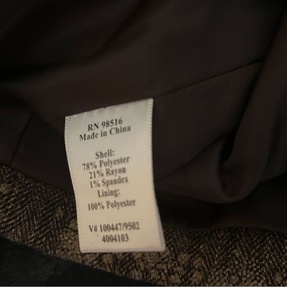 Coldwater Creek Metallic Brown Abstract Print Snap Front Jacket 12P - Picture 8 of 8